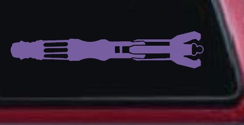 Doctor Who Sonic Screwdriver Sci Fi Car or Truck Window Decal Sticker (Purple)