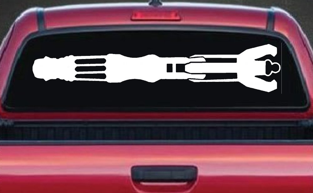 Doctor Who Sonic Screwdriver Sci Fi Car or Truck Window Decal Sticker (White)