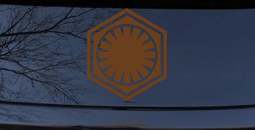 First Order Emblem Solid Sci Fi Car or Truck Window Decal Sticker (Copper)