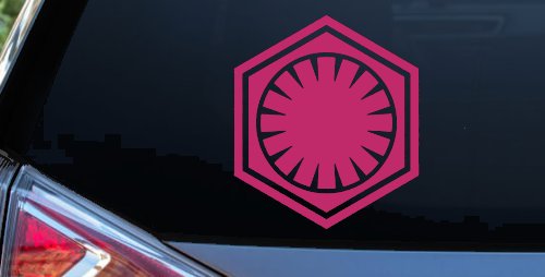 First Order Emblem Solid Sci Fi Car or Truck Window Decal Sticker