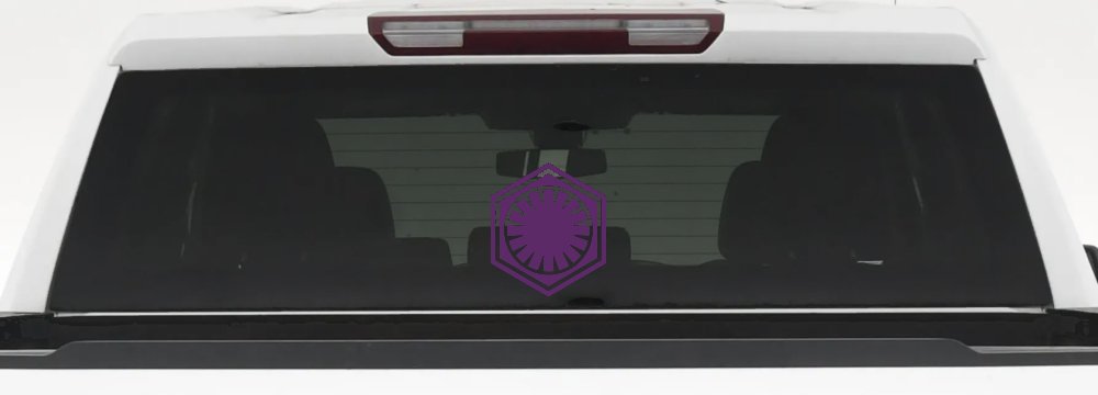 First Order Emblem Solid Sci Fi Car or Truck Window Decal Sticker