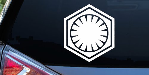 First Order Emblem Solid Sci Fi Car or Truck Window Decal Sticker
