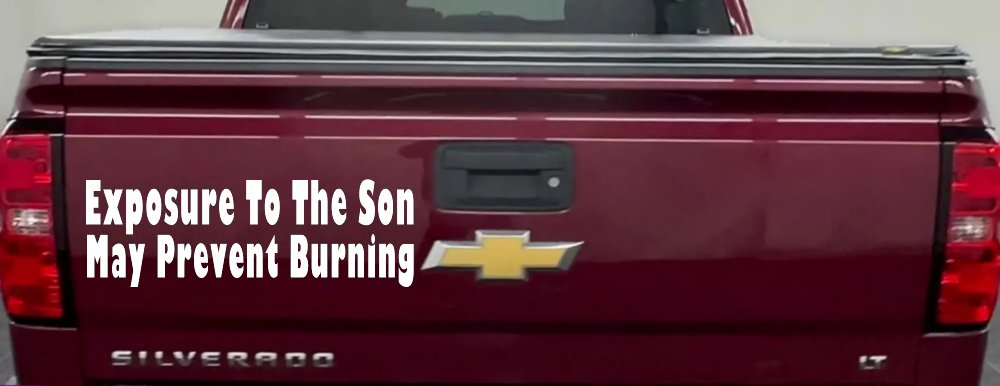 Exposure To The Son May Prevent Burning Christian Car or Truck Window Vinyl Decal Sticker (White)