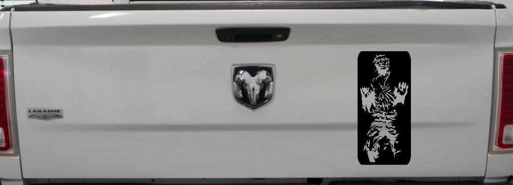 Star Wars Han Solo In Carbonite  Sci Fi Car or Truck Window Decal Sticker (Black)