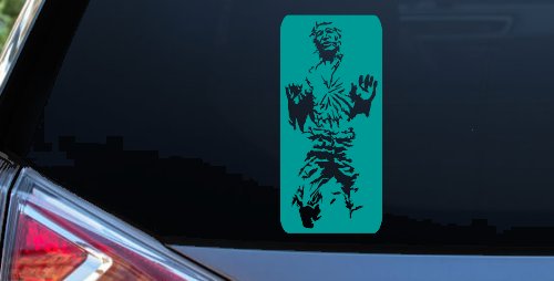 Star Wars Han Solo In Carbonite  Sci Fi Car or Truck Window Decal Sticker (Turquoise)