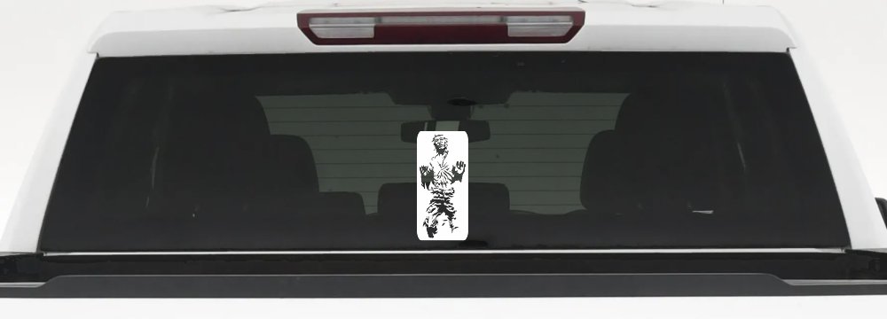 Star Wars Han Solo In Carbonite  Sci Fi Car or Truck Window Vinyl Decal Sticker (White)
