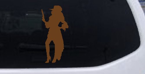 Pirate Wench Girl Car or Truck Window Decal Sticker (Copper)