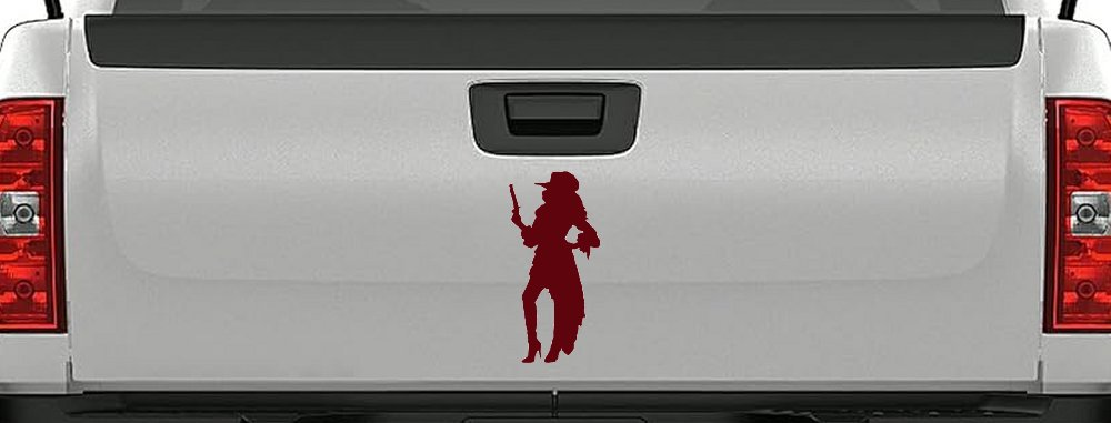 Pirate Wench Girl Car or Truck Window Decal Sticker (Purple Red)