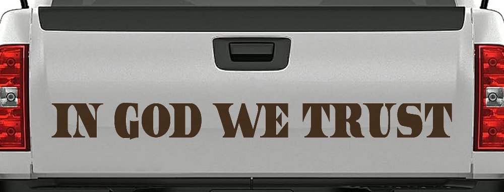 In God We Trust Christian Car or Truck Window Decal Sticker