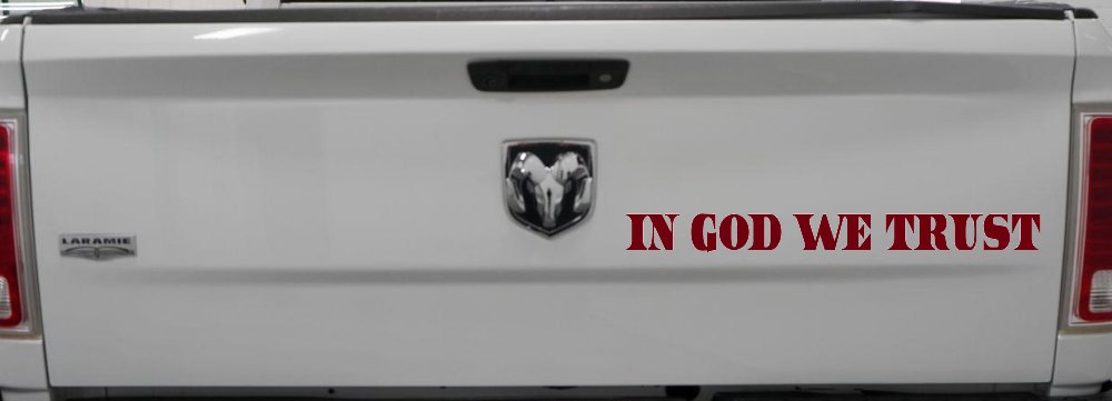 In God We Trust Christian Car or Truck Window Decal Sticker
