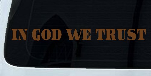 In God We Trust Christian Car or Truck Window Decal Sticker (Copper)