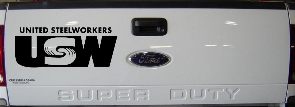United Steelworkers Business Car or Truck Window Decal Sticker (Black)