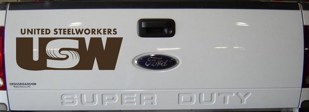 United Steelworkers Business Car or Truck Window Decal Sticker (Brown)