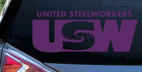 United Steelworkers Business Car or Truck Window Decal Sticker (Violet)