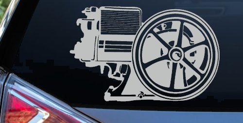 Hit And Miss Engine Car or Truck Window Vinyl Decal Sticker (Light Gray)