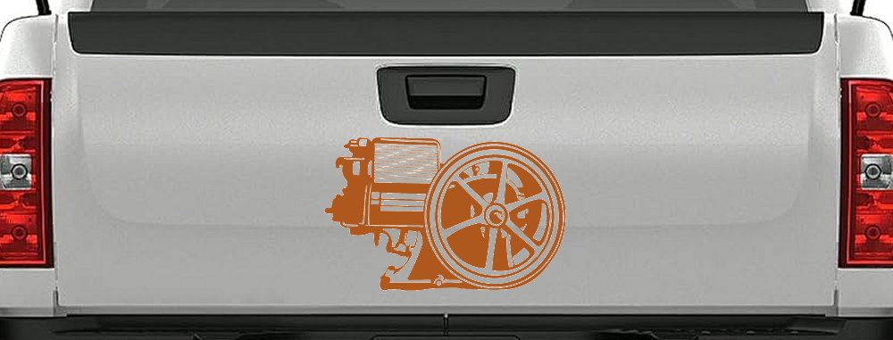 Hit And Miss Engine Car or Truck Window Decal Sticker (Nut Brown)