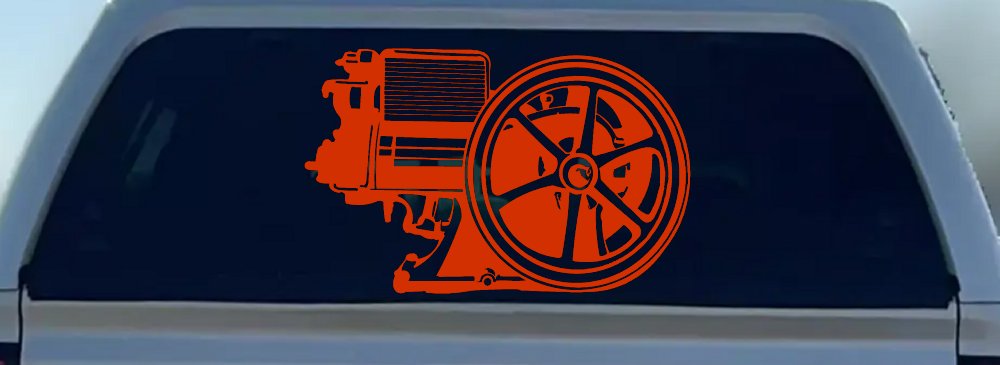 Hit And Miss Engine Car or Truck Window Decal Sticker