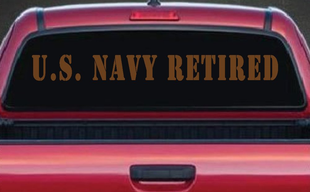 U S Navy Retired Military Car or Truck Window Decal Sticker