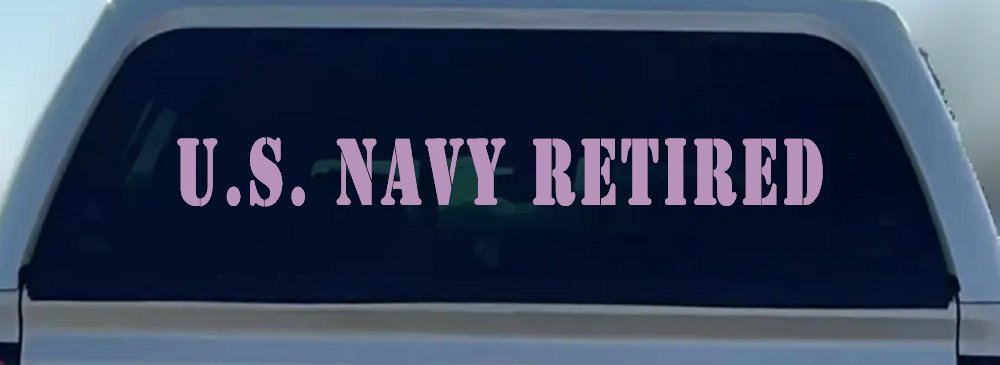 U S Navy Retired Military Car or Truck Window Decal Sticker