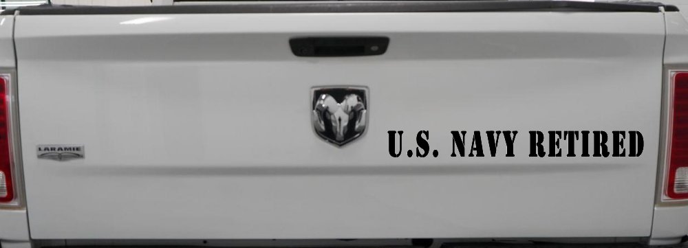 U S Navy Retired Military Car or Truck Window Decal Sticker