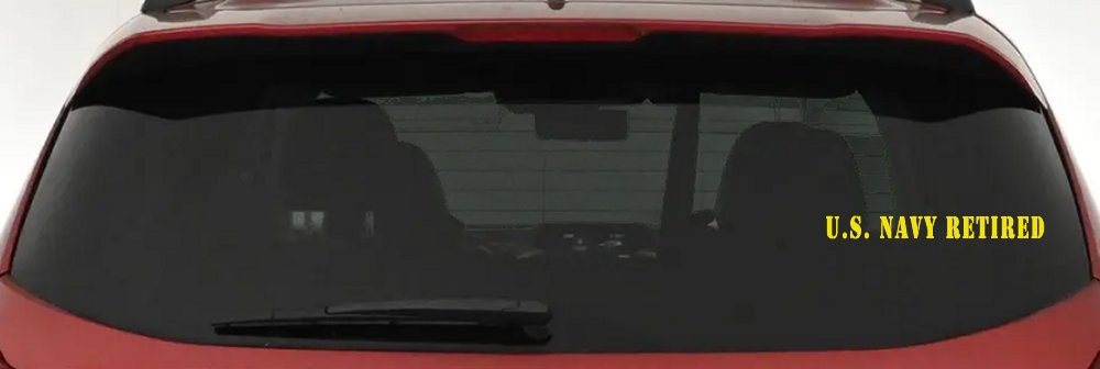 U S Navy Retired Military Car or Truck Window Decal Sticker