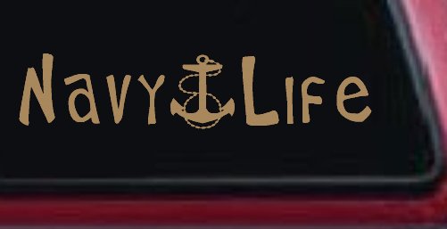 Navy Life With Anchor Military Car or Truck Window Decal Sticker