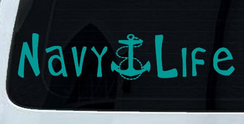 Navy Life With Anchor Military Car or Truck Window Decal Sticker