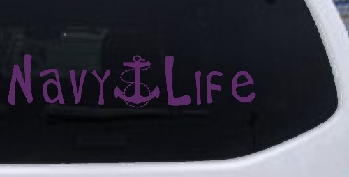 Navy Life With Anchor Military Car or Truck Window Decal Sticker