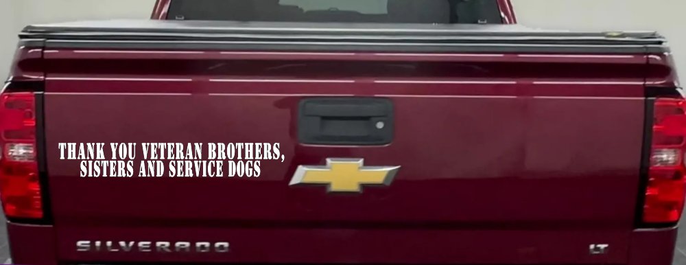 Thank You Veteran Brothers Sisters And Service Dogs Military Car or Truck Window Decal Sticker (White)