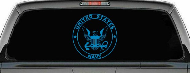 United States Navy Seal Military Car or Truck Window Decal Sticker (Blue)