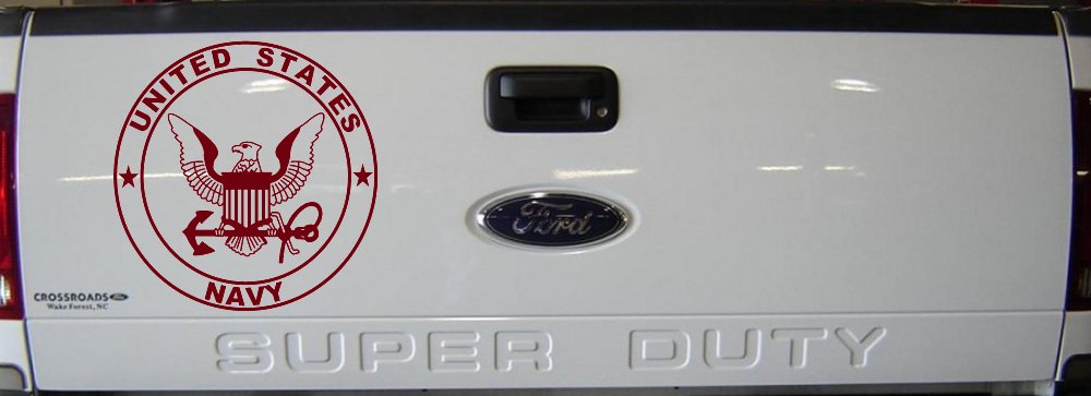 United States Navy Seal Military Car or Truck Window Decal Sticker (Burgundy)