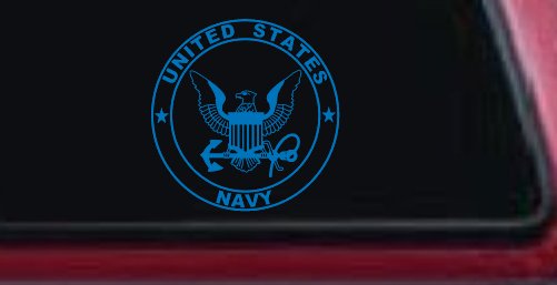 United States Navy Seal Military Car or Truck Window Decal Sticker (Sky Blue)