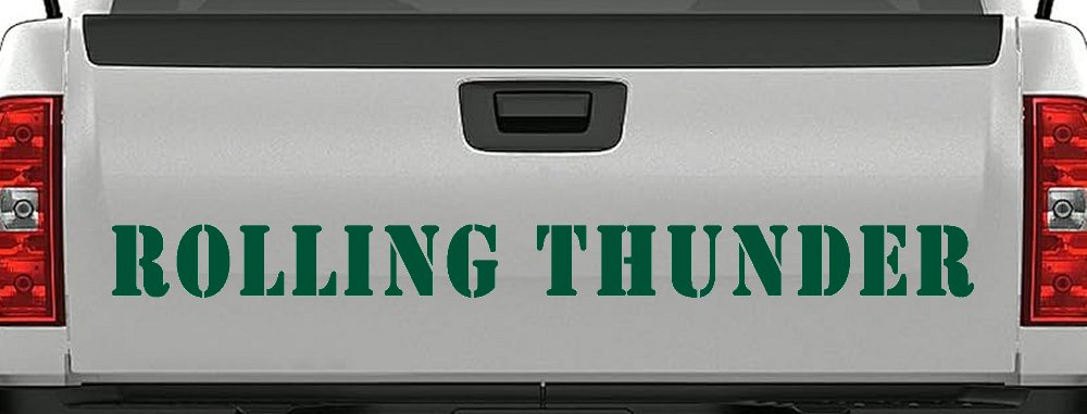 Rolling Thunder Biker Car or Truck Window Decal Sticker