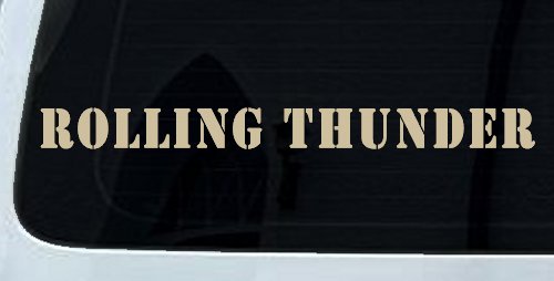 Rolling Thunder Biker Car or Truck Window Decal Sticker