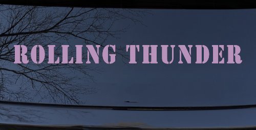 Rolling Thunder Biker Car or Truck Window Decal Sticker (Lilac)