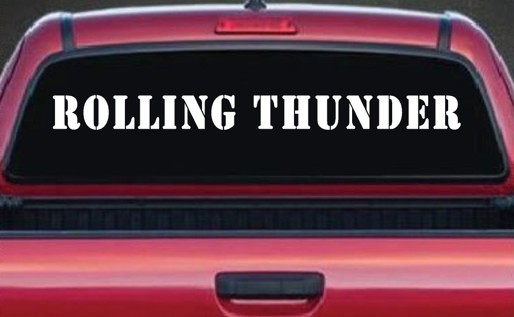 Rolling Thunder Biker Car or Truck Window Decal Sticker