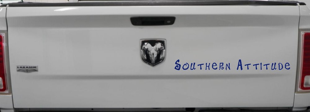 Southern Attitude Country Car or Truck Window Decal Sticker (Navy)