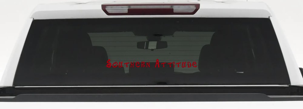 Southern Attitude Country Car or Truck Window Decal Sticker (Red)