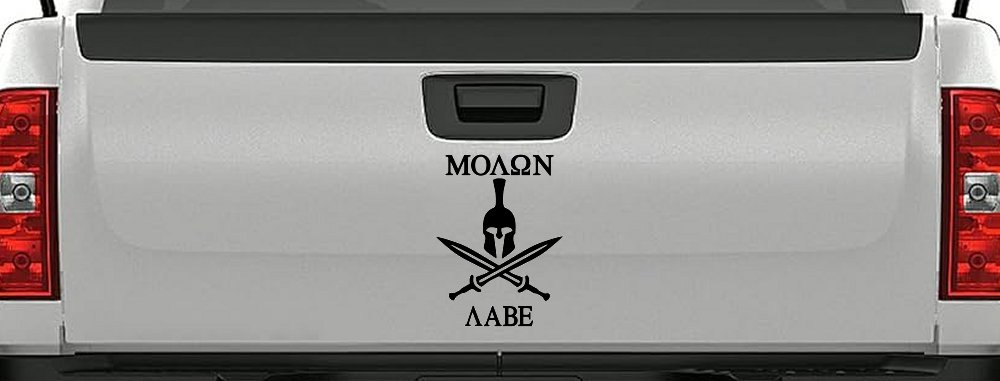 Spartan Helmet Molon Labe come and take them Car or Truck Window Decal Sticker