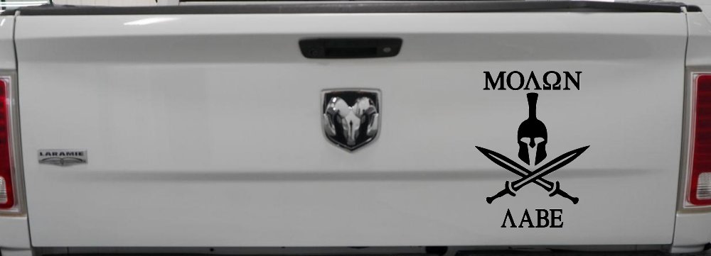 Spartan Helmet Molon Labe come and take them Car or Truck Window Decal Sticker