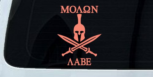 Spartan Helmet Molon Labe come and take them Car or Truck Window Decal Sticker