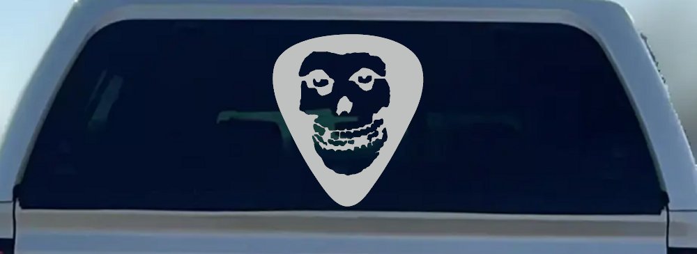 Crimson Ghost Guitar Pick Music Car or Truck Window Decal Sticker