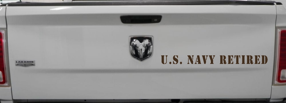 U S Navy Retired Military Car or Truck Window Decal Sticker