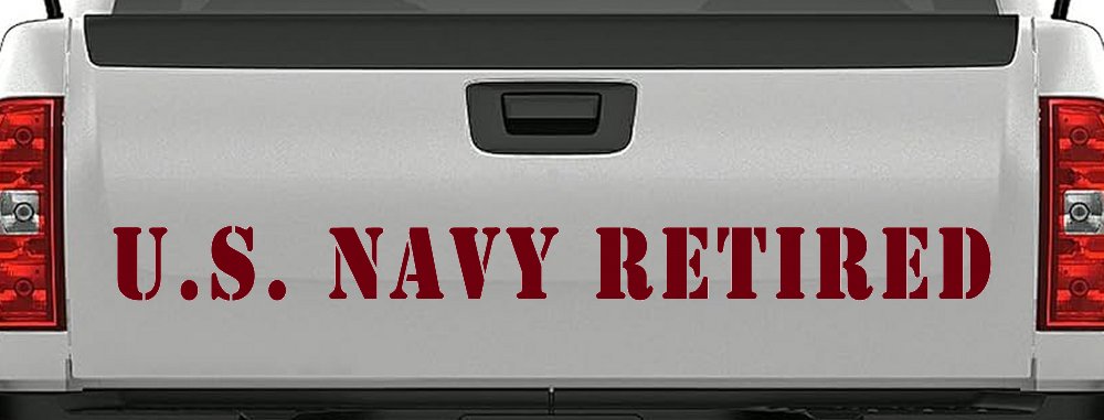 U S Navy Retired Military Car or Truck Window Decal Sticker