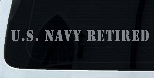 U S Navy Retired Military Car or Truck Window Decal Sticker