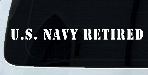 U S Navy Retired Military Car or Truck Window Decal Sticker