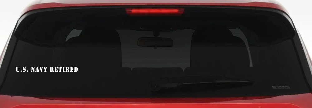 U S Navy Retired Military Car or Truck Window Decal Sticker