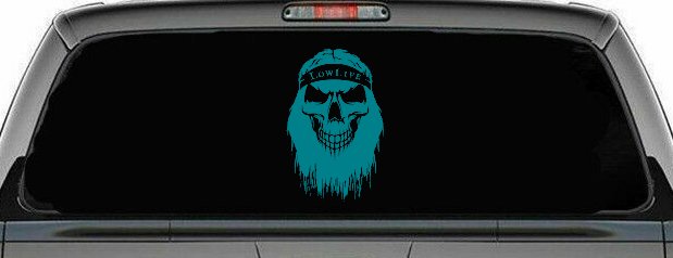 Beard Skull Lowlife Car or Truck Window Decal Sticker