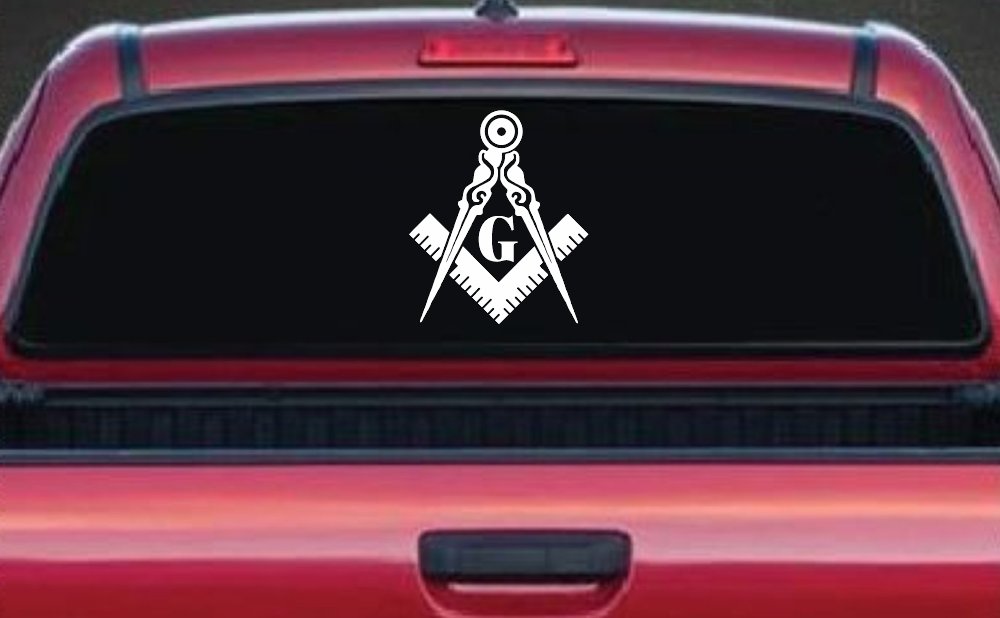 Freemason Masonic Square and Compass Other Car or Truck Window Decal Sticker