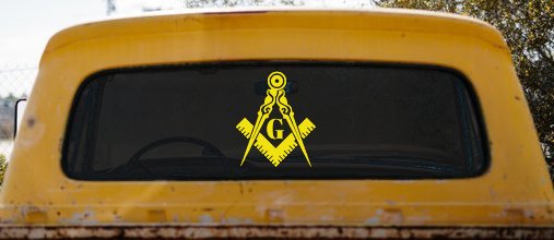 Freemason Masonic Square and Compass Other Car or Truck Window Decal Sticker